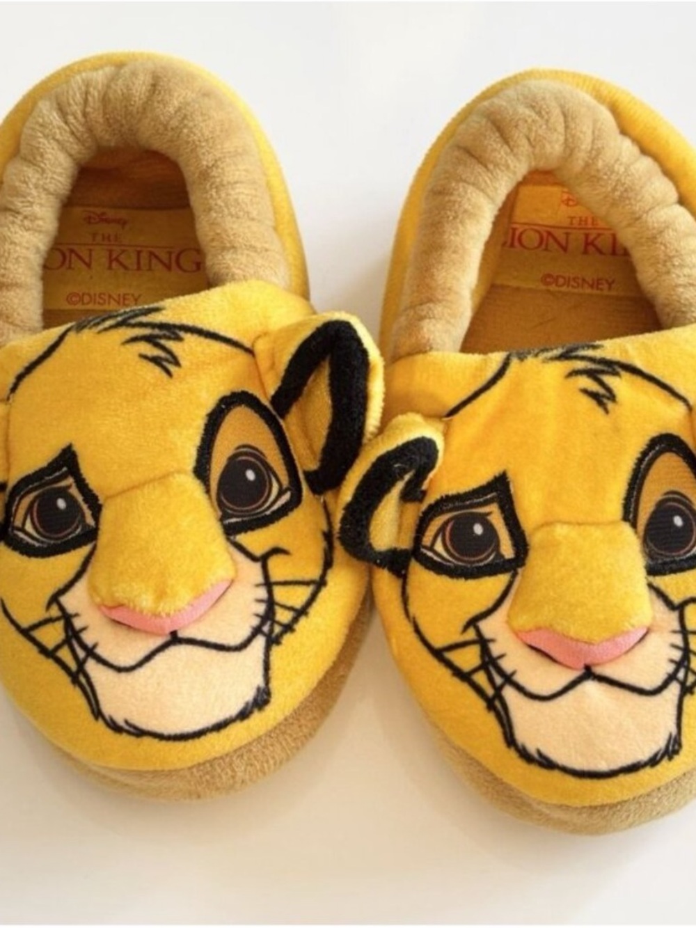 Authentic Disney Store Simba Toddler House Slippers Size 5/6 Lion King Plush